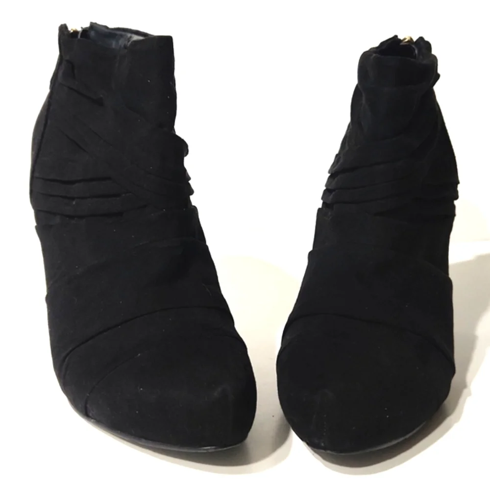 Guess Black Suede Ankle Booties